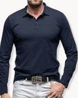 Marius Comfortable Polo Shirt-Blue-S-EdelmannandCo.