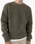 Ridgeway Textured Sweater-Sweaters-Brown-S-EdelmannandCo.