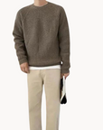 Ridgeway Textured Sweater-Sweaters-Brown-S-EdelmannandCo.
