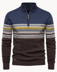 Soho Pullover Zip-up-Sweaters-Blue-S-EdelmannandCo.