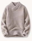 Tedd Fleece Sweater-Sweaters-Khaki-S-EdelmannandCo.