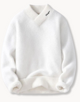 Tedd Fleece Sweater-Sweaters-White-S-EdelmannandCo.