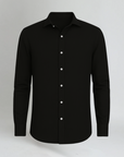 Ethan | Stylish Black Linen Button Down Shirt 3