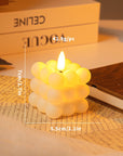 WinterShine – Elegant LED Candle in Frosted Glass Snowball Design