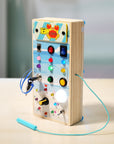 Wooden Montessori LED Activity Board – Educational Toy for Toddlers with 15 Lights and 9 Interactive Switches