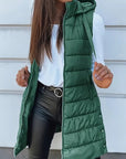 Oversized Women’s Quilted Padded Vest – Long Hooded Bodywarmer for Layered Winter Outfits
