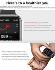 Waterproof Smartwatch IP68 – 1.9" AMOLED Display with Health Monitor & Sports Functions