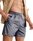 Ralf | Schnell trocknende gestreifte Sportshorts mit elastischem Bund