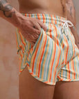 Hanno | Pantaloni da bagno leggeri in tessuto intrecciato con grafiche estive