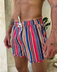 Hanno | Pantaloni da bagno leggeri in tessuto intrecciato con grafiche estive
