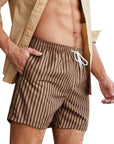 Ralf | Schnell trocknende gestreifte Sportshorts mit elastischem Bund