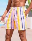 Levin | Gestreifte Schnell trocknende Badeshorts für Surfen & Schwimmen
