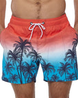 Mike | Hawaii Stil Bedruckte Bade- und Surfshorts