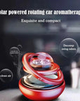 SolarGlow | Double-Suspended Rotating Crystal Car Aromatherapy Ornament