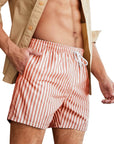 Ralf | Schnell trocknende gestreifte Sportshorts mit elastischem Bund