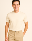 Austin | Supreme Weichheit Rundhalsausschnitt in Beige