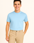 Spencer | Heritage Twill Button-Up in Ocean Blue