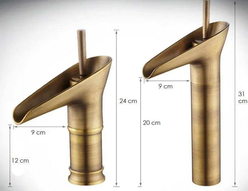 RetroStream – Vintage Style Waterfall Bathroom Faucet for a Nostalgic Touch