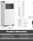10000 BTU(Ashrae) 3-in-1 Portable Air Conditioner with Remote Control 2