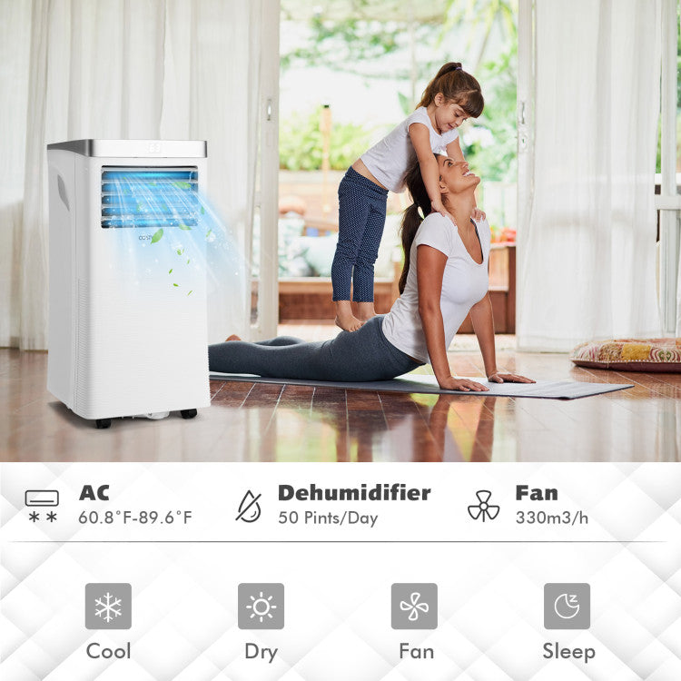 10000 BTU(Ashrae) 3-in-1 Portable Air Conditioner with Remote Control 3