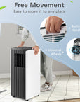 10000 BTU(Ashrae) Portable Air Conditioner Cools 350 Sq.Ft with Dehumidifier 7