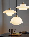 MilkGlass Glow – Soft Ivory Glass Pendant for Serene Ambiance