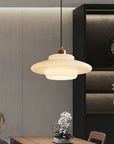 MilkGlass Glow – Soft Ivory Glass Pendant for Serene Ambiance