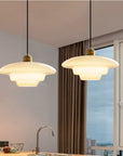 MilkGlass Glow – Soft Ivory Glass Pendant for Serene Ambiance