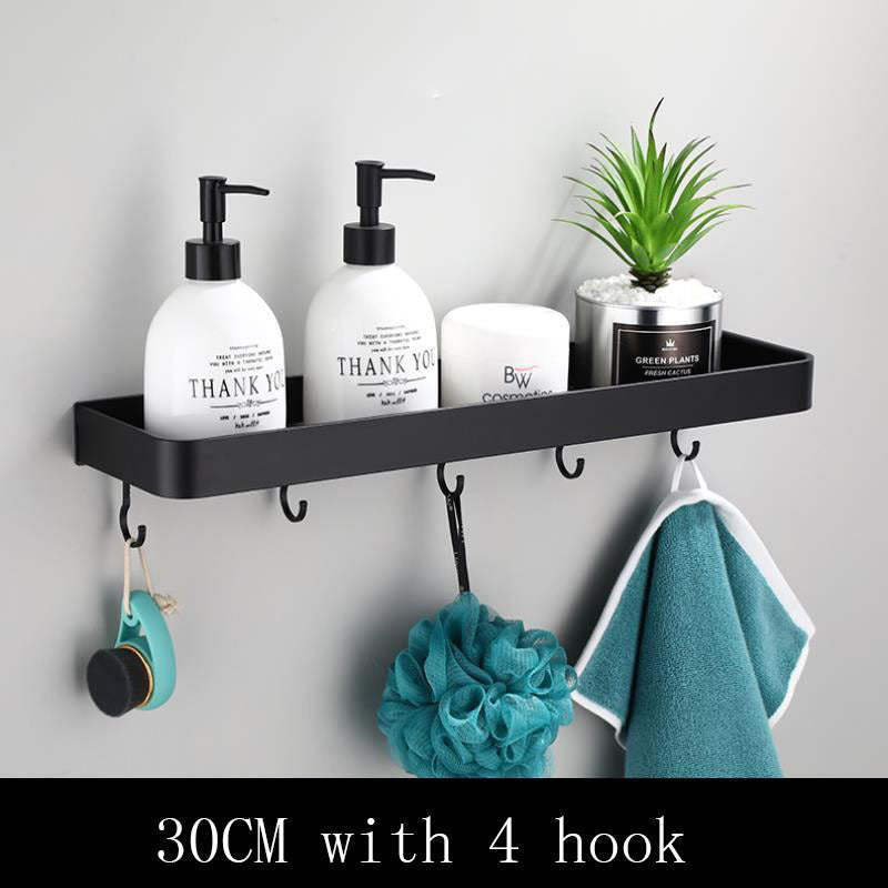 AeroShelf – Black Space Aluminum Wall Shelf for Modern Minimalism