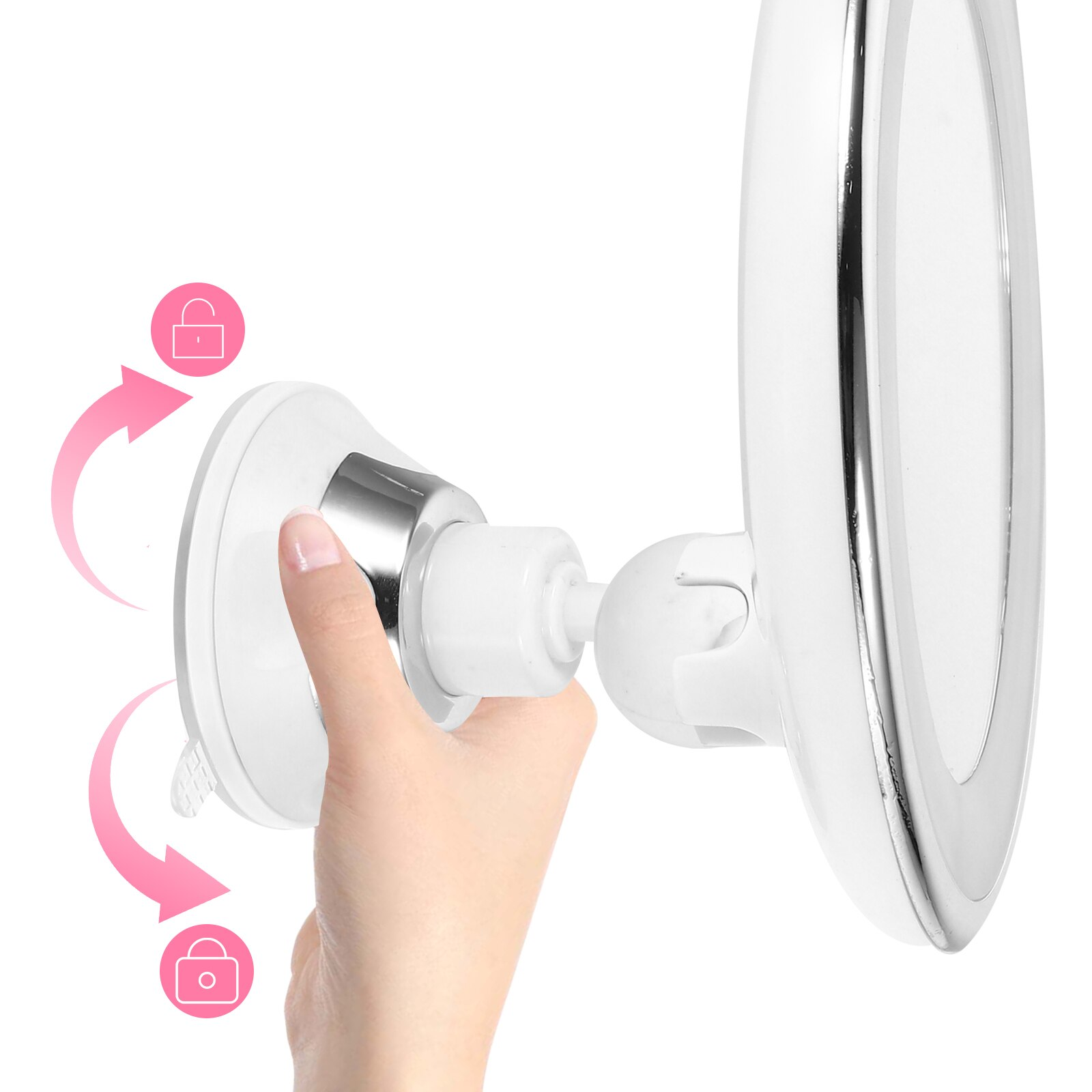 10x Magnifying Makeup Mirror with LED Lights, 360° Rotation and Natural Daylight Illumination for Flawless Beauty 4