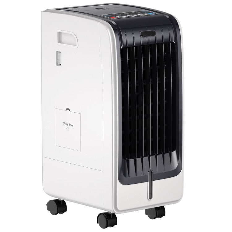 110V Portable Cooling Evaporative Fan with 3-Speed and 8H Timer Function 0