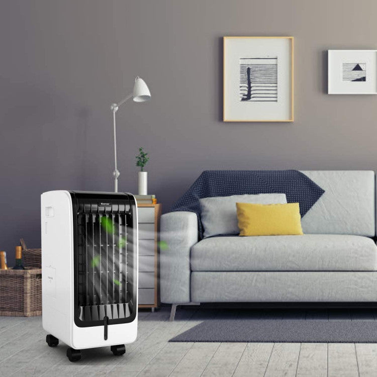 110V Portable Cooling Evaporative Fan with 3-Speed and 8H Timer Function 1