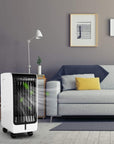 110V Portable Cooling Evaporative Fan with 3-Speed and 8H Timer Function 1