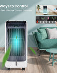 110V Portable Cooling Evaporative Fan with 3-Speed and 8H Timer Function 4