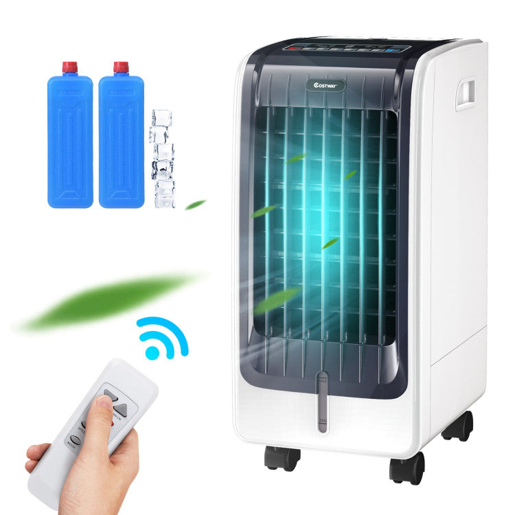 110V Portable Cooling Evaporative Fan with 3-Speed and 8H Timer Function 5