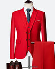 Jonah - 3-Piece Slim Fit Men's Suit Set for Weddings and Formal Events-3