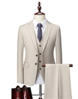 Jonah - 3-Piece Slim Fit Men's Suit Set for Weddings and Formal Events-4