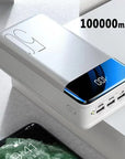 100,000mAh Ultra-Capacity Power Bank with Rapid Charging – Portable Power Solution for Phones, Tablets & Laptops