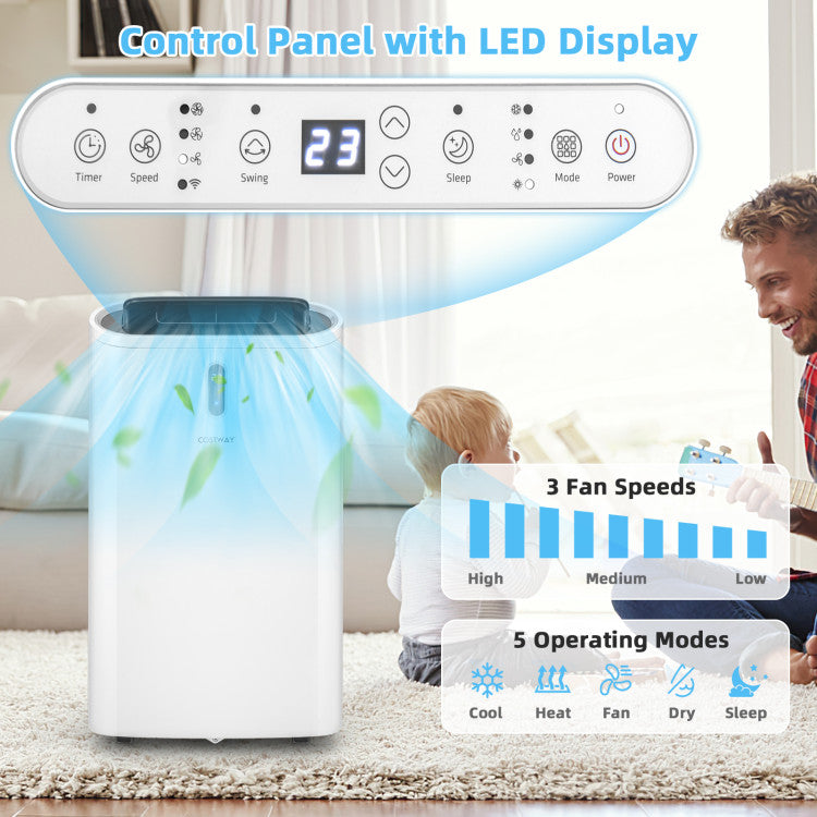 14000 BTU(Ashrae) Portable Air Conditioner with APP and WiFi Control 2