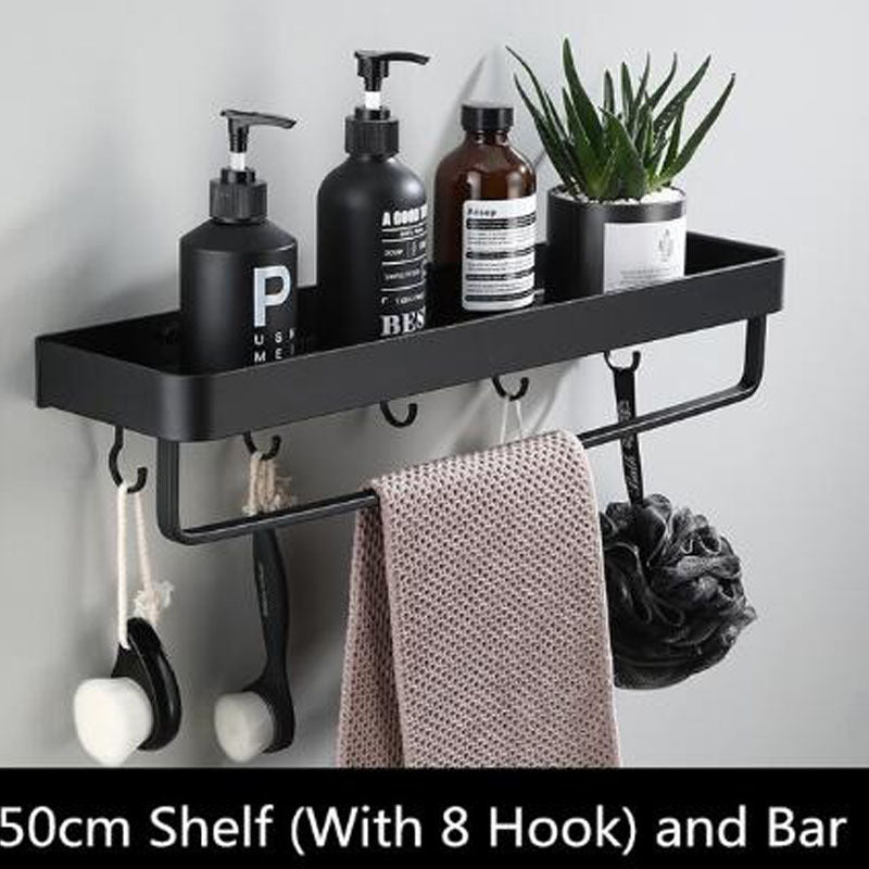 AeroShelf – Black Space Aluminum Wall Shelf for Modern Minimalism