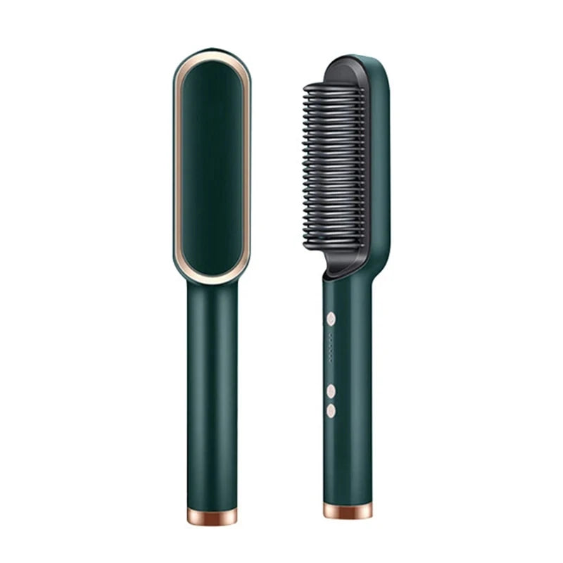 2-in-1 Hair Brush and Blow Dryer Brush with Adjustable Heat Settings for Straightening and Curling – Tourmaline Ceramic Technology 6