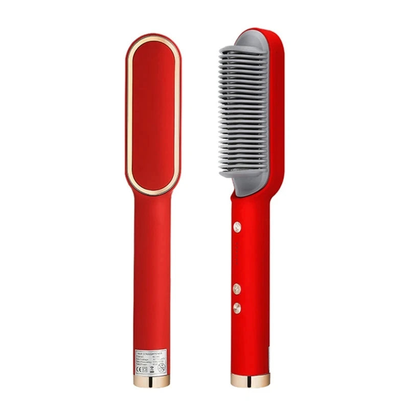 2-in-1 Hair Brush and Blow Dryer Brush with Adjustable Heat Settings for Straightening and Curling – Tourmaline Ceramic Technology 7