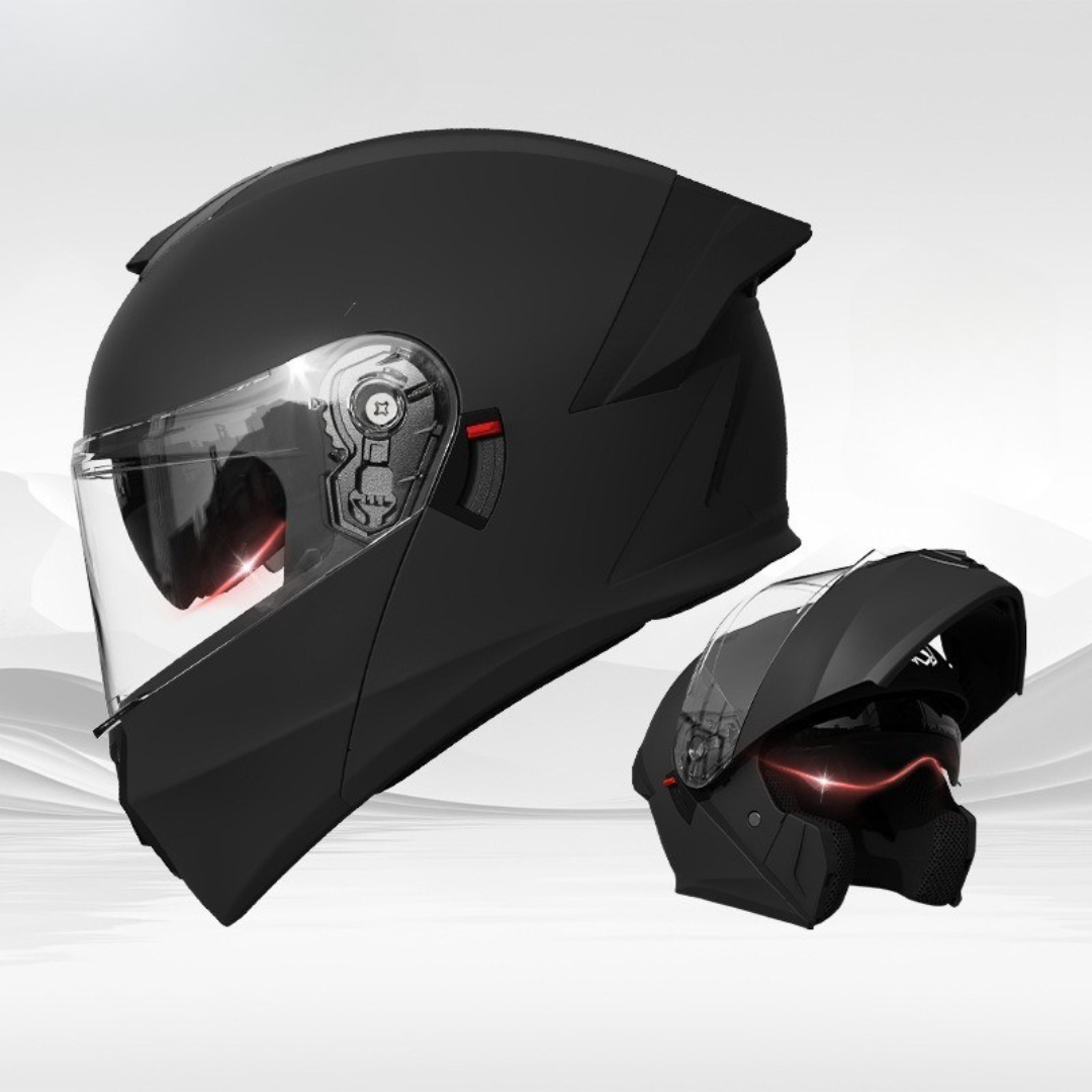 Men’s Vintage Modular Motorcycle Helmet Double Lens DOT ECE Approved ABS Shell