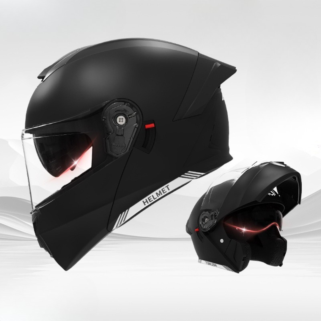 Men’s Motorcycle Helmet Double Lens Vintage Modular ABS