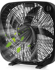 20 Inch Box Portable Floor Fan with 3 Speed Settings and Knob Control 0