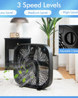 20 Inch Box Portable Floor Fan with 3 Speed Settings and Knob Control 1