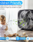 20 Inch Box Portable Floor Fan with 3 Speed Settings and Knob Control 4