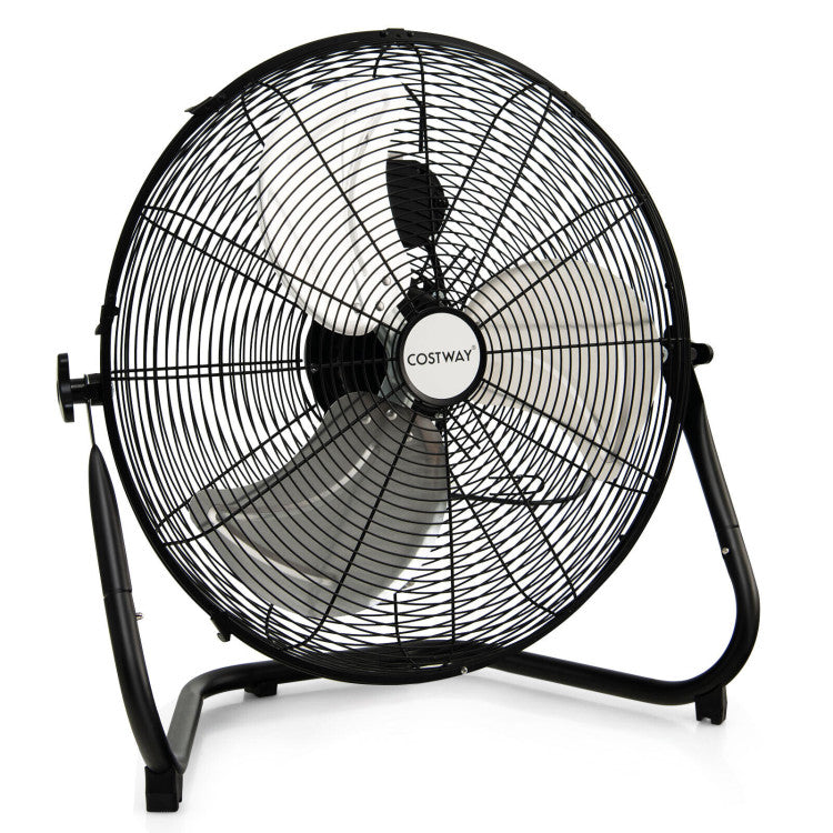 20 Inch High-Velocity Floor Fan with 3 Wind Speeds 0
