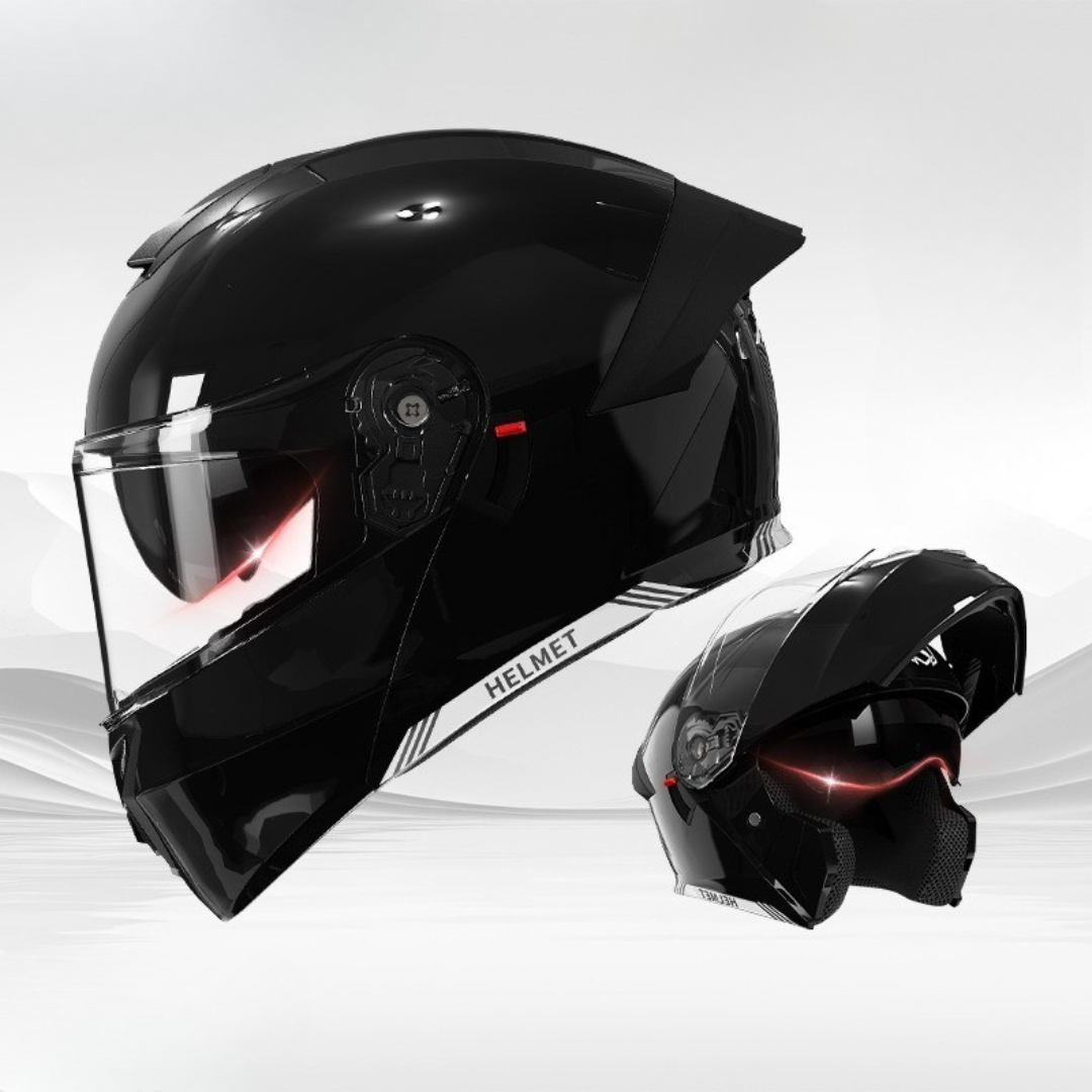 Men’s Motorcycle Helmet Double Lens Vintage Modular ABS