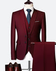 Jonah - 3-Piece Slim Fit Men's Suit Set for Weddings and Formal Events-6